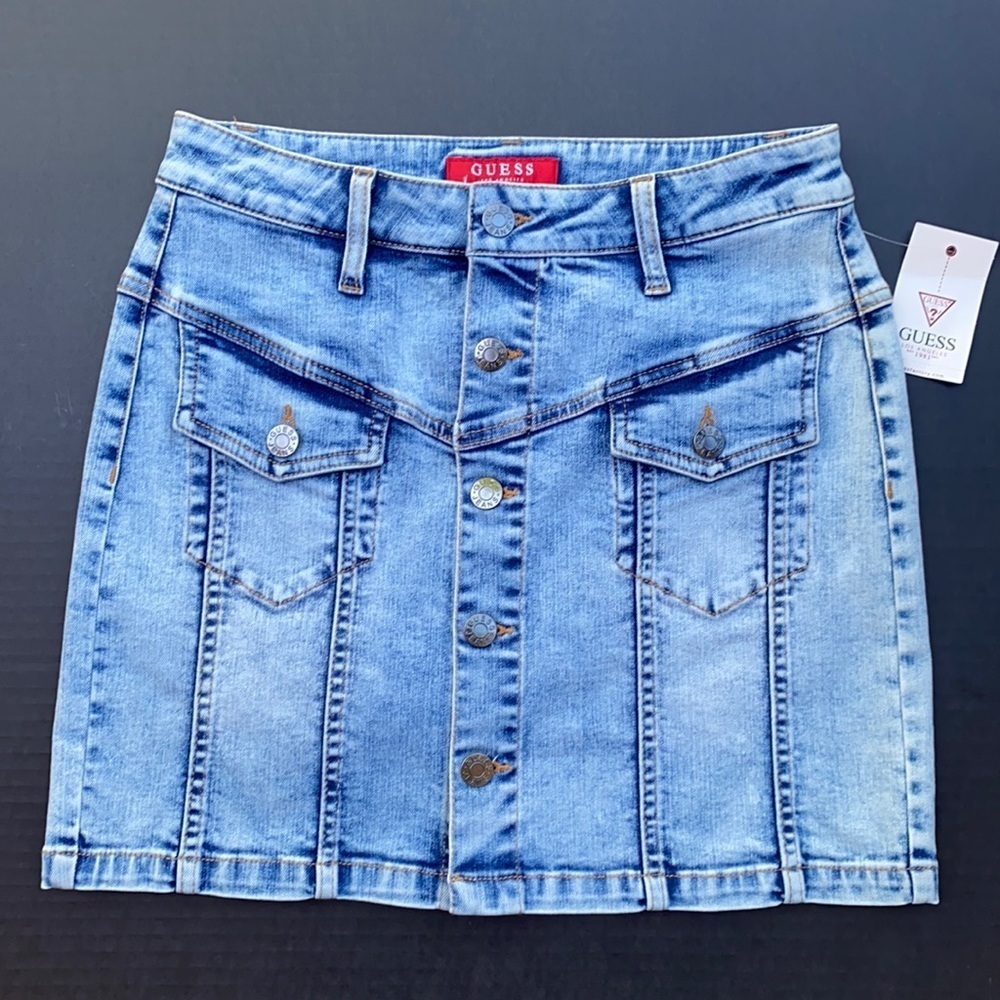 New GUESS Denim Skirt SZ S